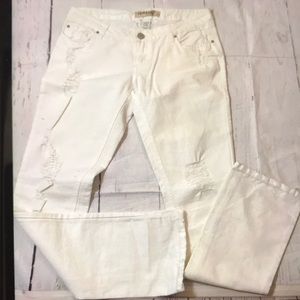 Garage skinny ivory jeans size 5–0114